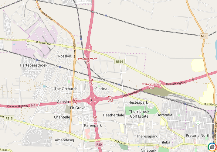 Map location of Klerksoord